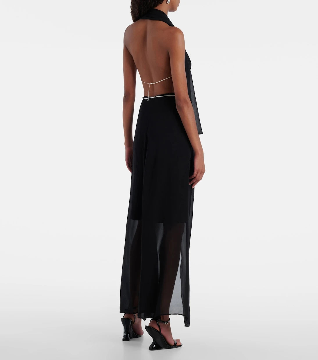Christopher Esber - Open-back silk georgette top