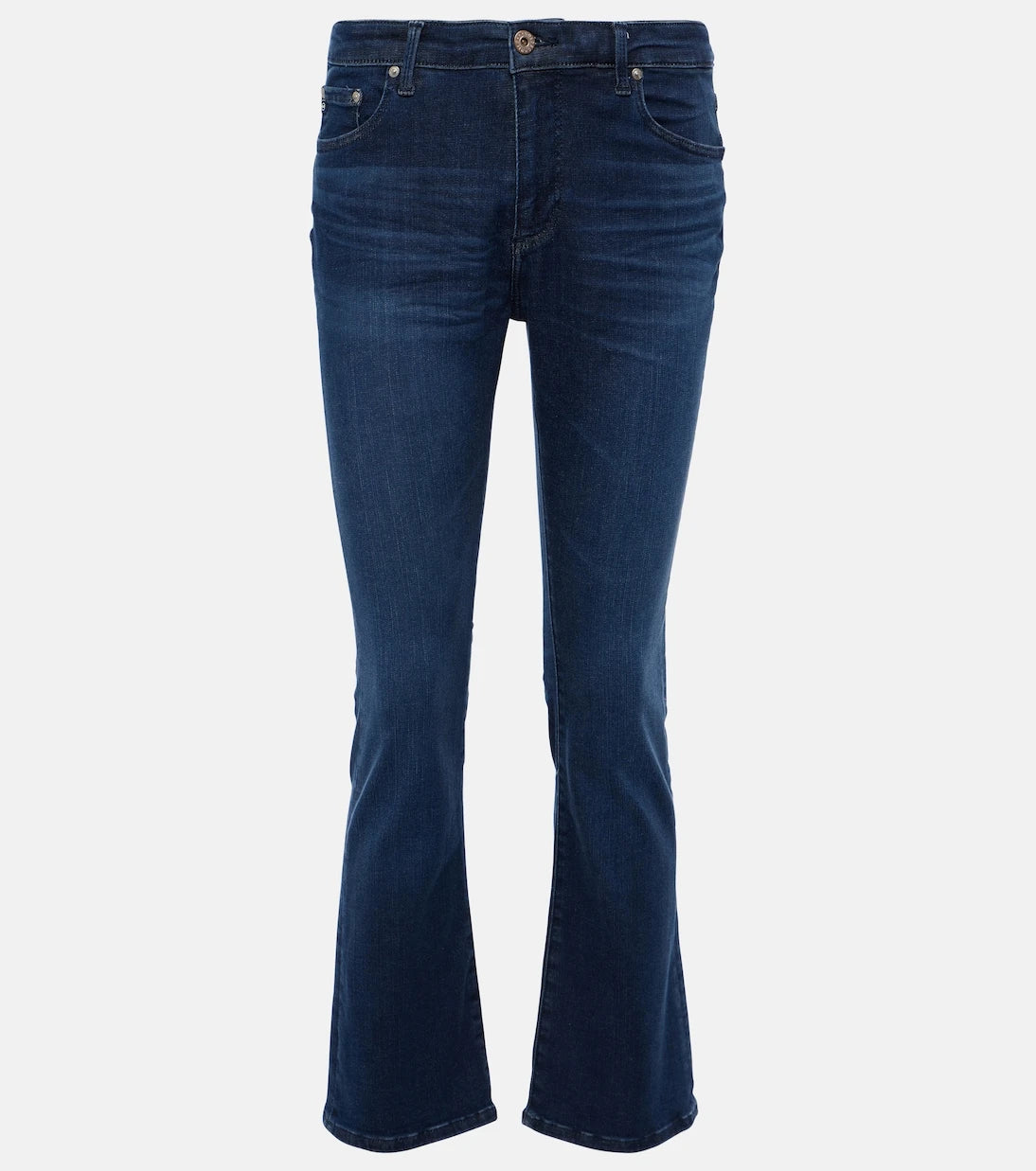 AG Jeans - بنطلون جينز جودي كروب بخصر عالٍ وقصة واسعة