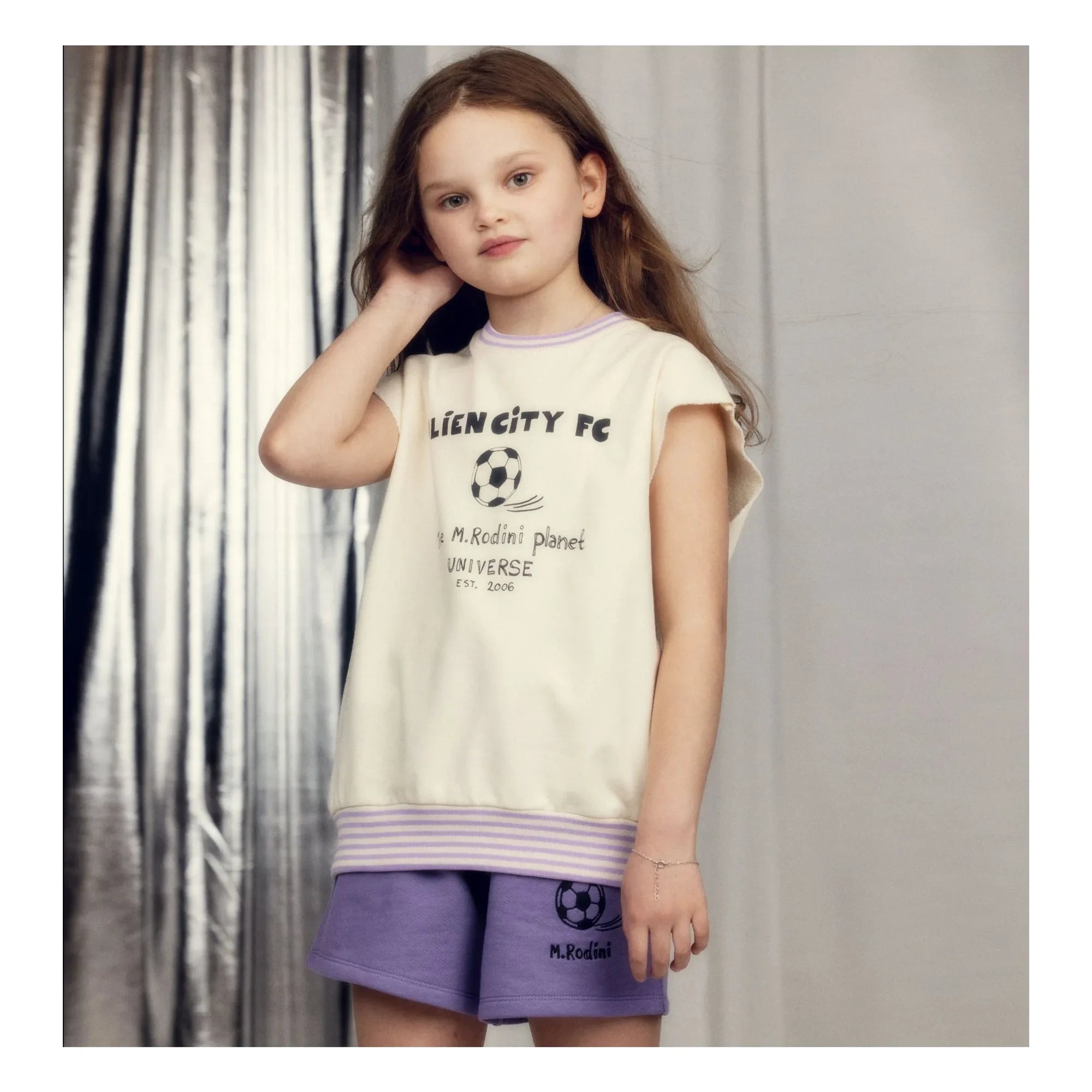 Mini Rodini - Alien City organic cotton T-shirt | Ecru