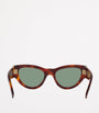 Saint Laurent Brown Tortoiseshell Cat Eye Sunglasses