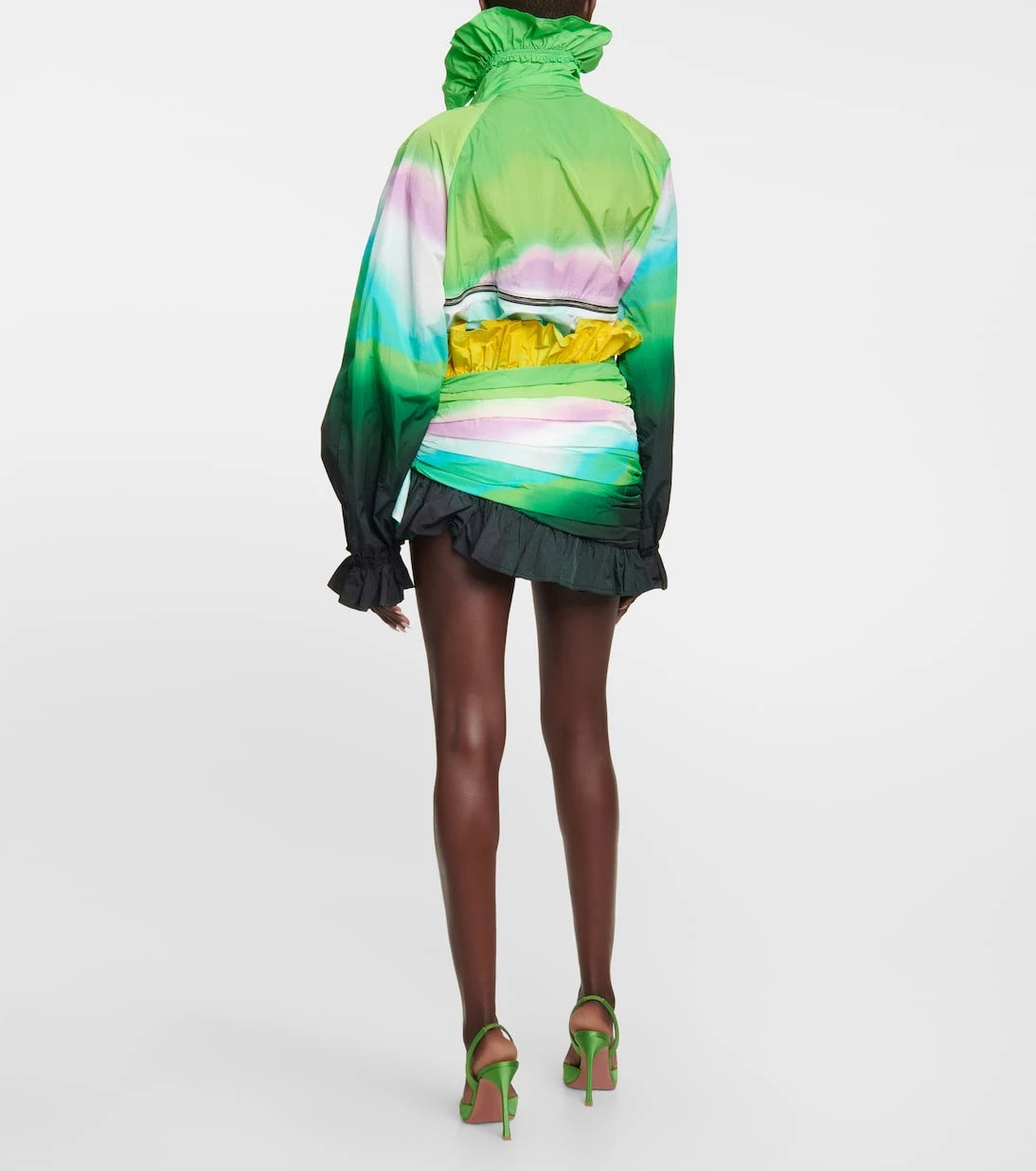 Area - Ombré ruffled miniskirt