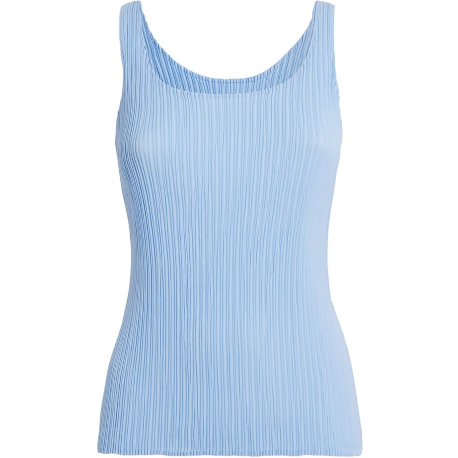 Issey Miyake Blue Hatching Tank Top