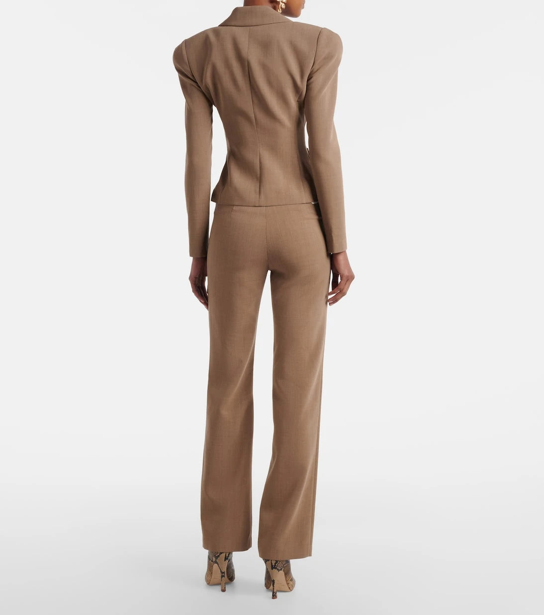 Magda Butrym - Lace-trimmed wool straight pants