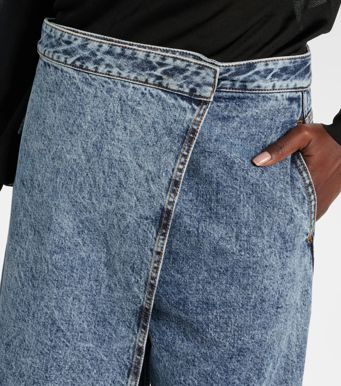 Alaïa - Wide-leg wrap jeans