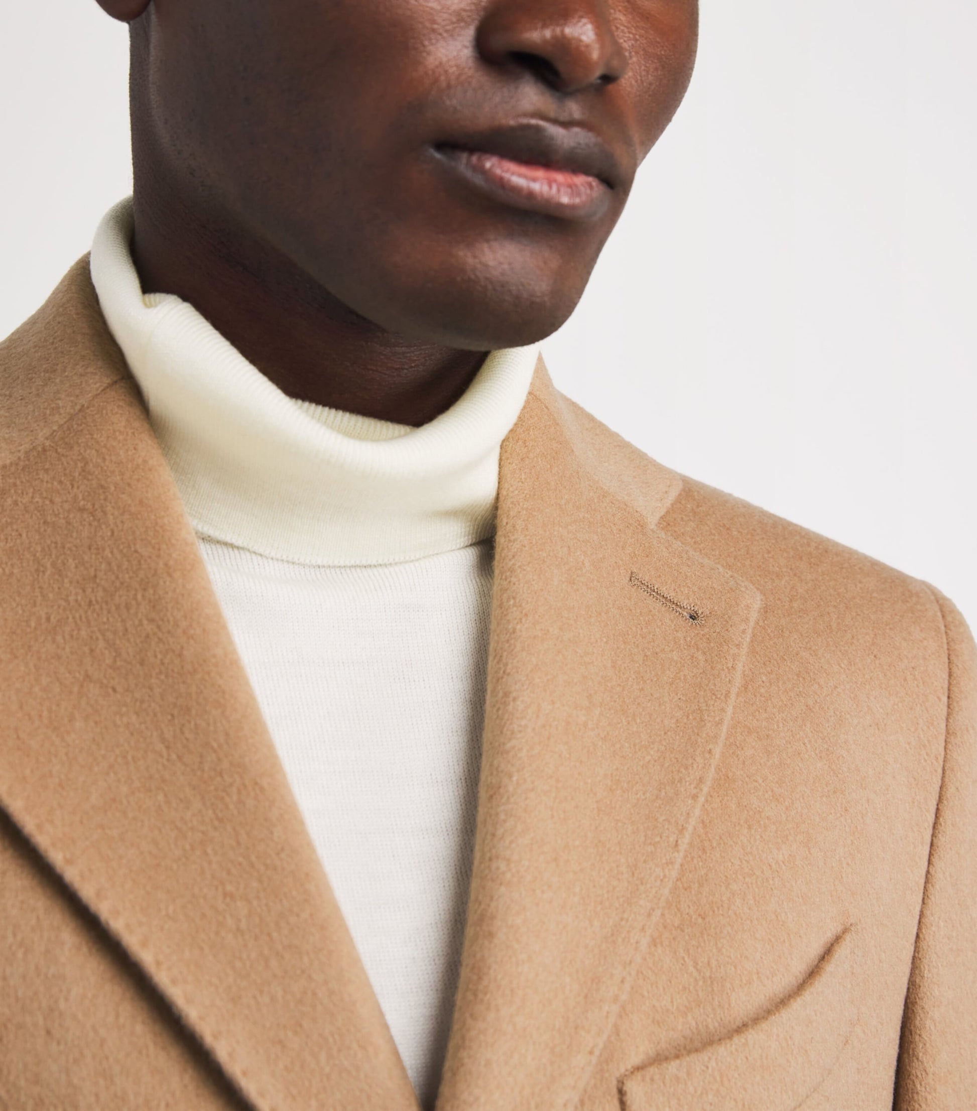 Pal Zileri Beige Wool-Cashmere Overcoat