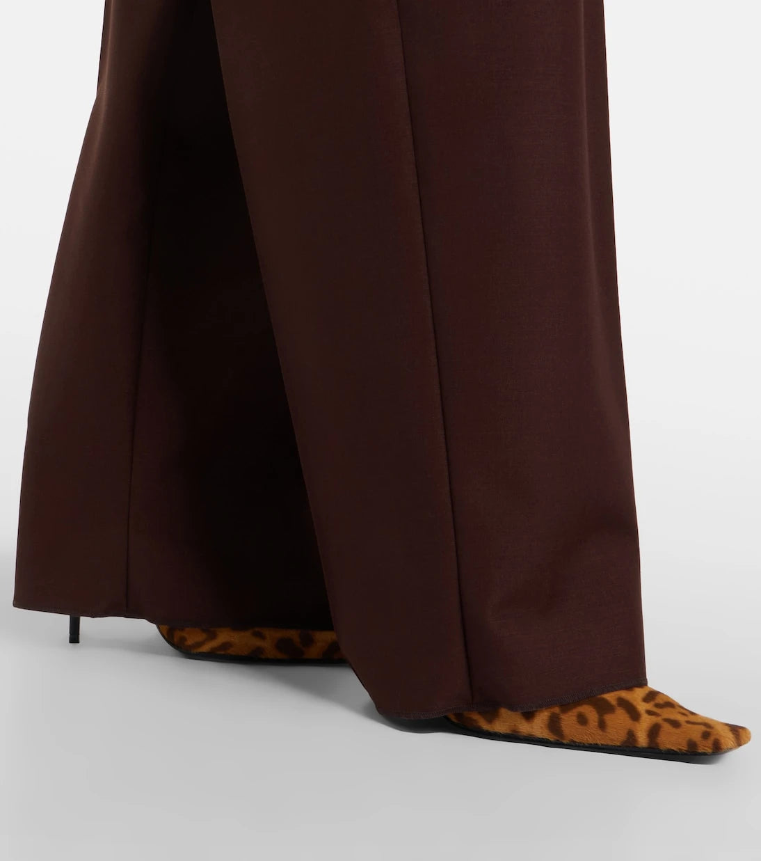 Saint Laurent - Wool and mohair wide-leg pants