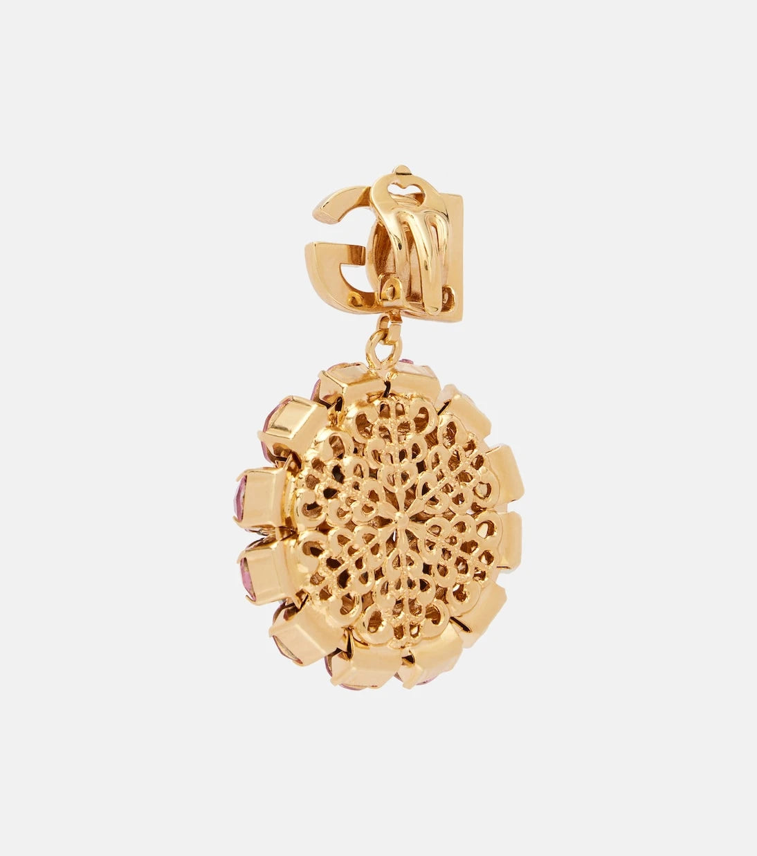 Dolce&Gabbana - أقراط بمشبك مرصعة DG Re-Edition