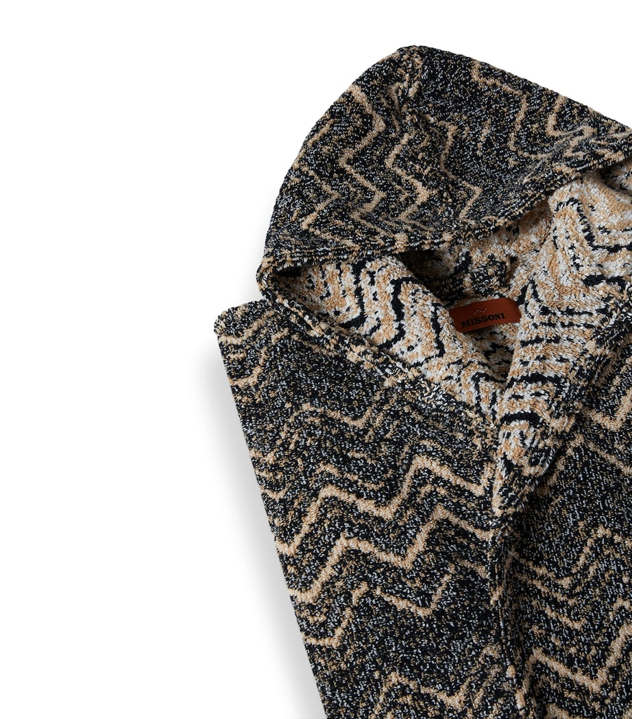Missoni Home Towelling Zigzag Azul Robe (Large)