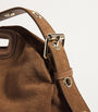 Maje Brown Suede Miss M Shoulder Bag
