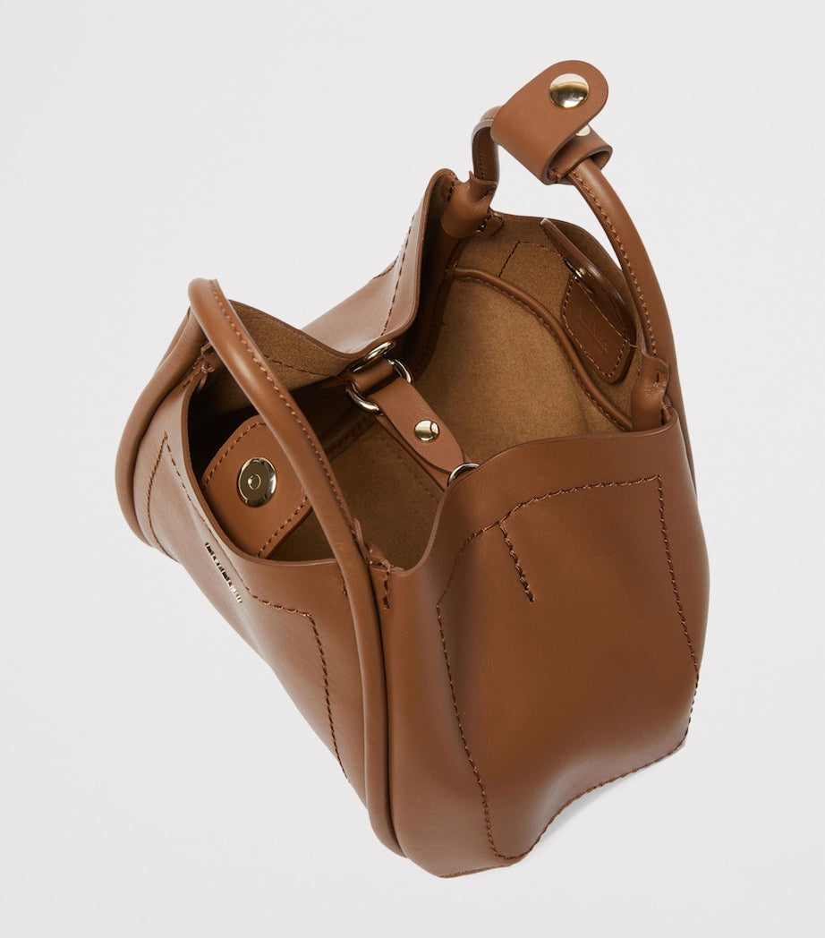 Extra-Small Leather Marine Top-Handle Bag