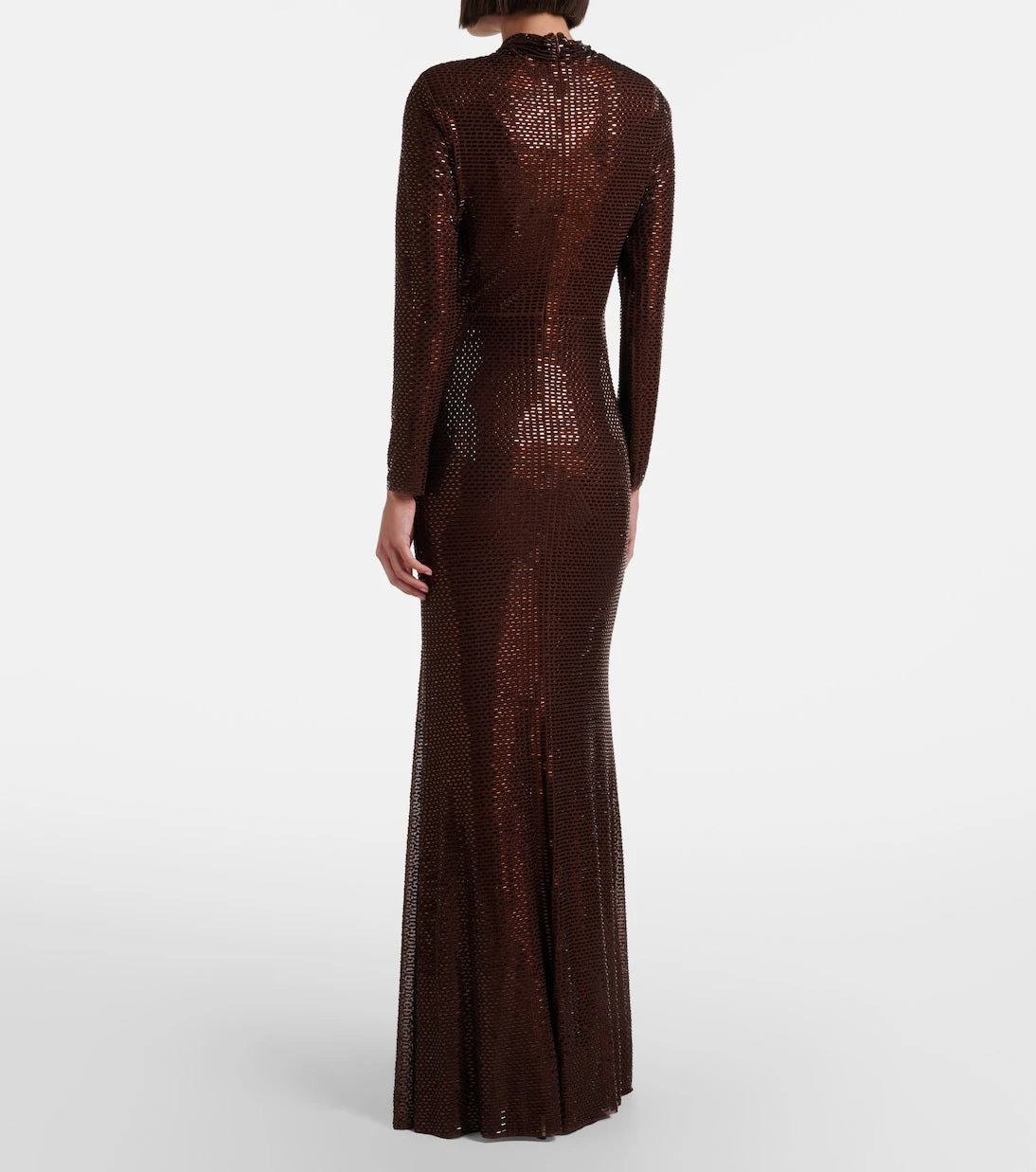 Self-Portrait - Embellished gathered gown