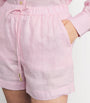 Pink Linen Cassis Shorts
