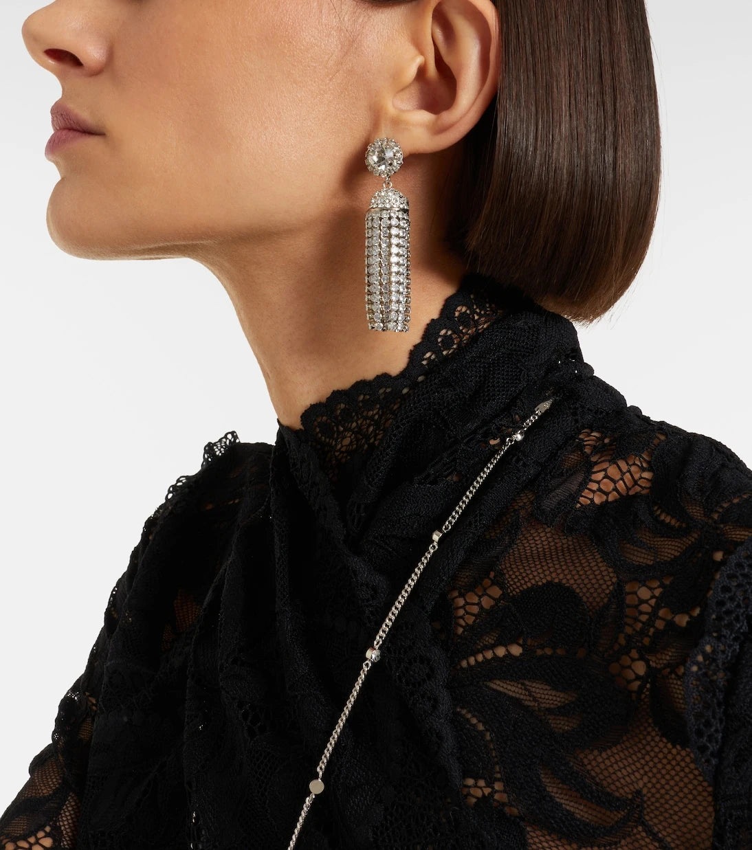 Rabanne - Crystal-embellished drop earrings