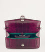 Bvlgari Purple Small Snakeskin Serpenti East West Shoulder Bag