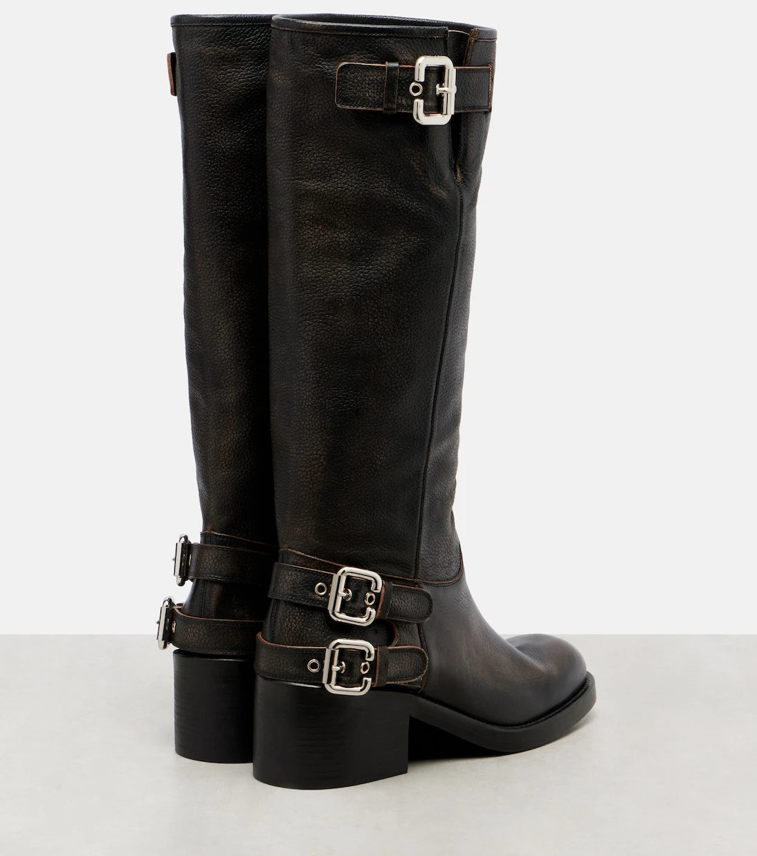 كلوي - حذاء ركوب الدراجات النارية بطول الركبة من جلد داكوتا