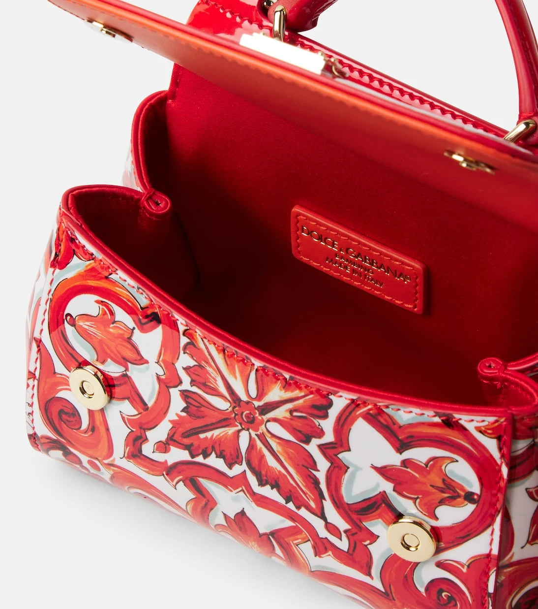 Dolce&Gabbana Kids - Sicily printed leather shoulder bag