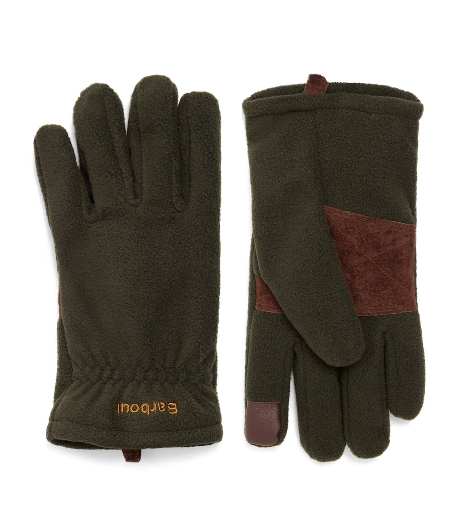 Fleece Leather-Trim Coalford Gloves