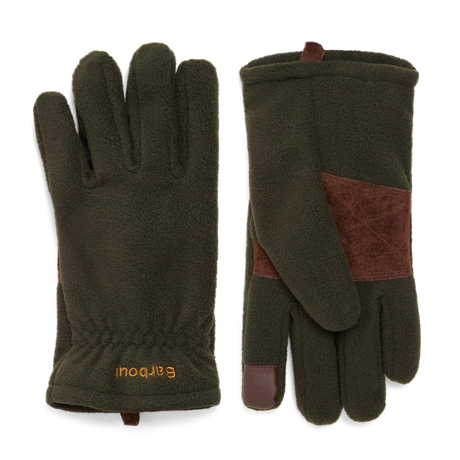 Fleece Leather-Trim Coalford Gloves