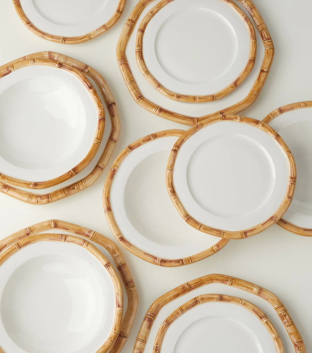 Les-Ottomans - Bamboo set of 4 ceramic dessert plates