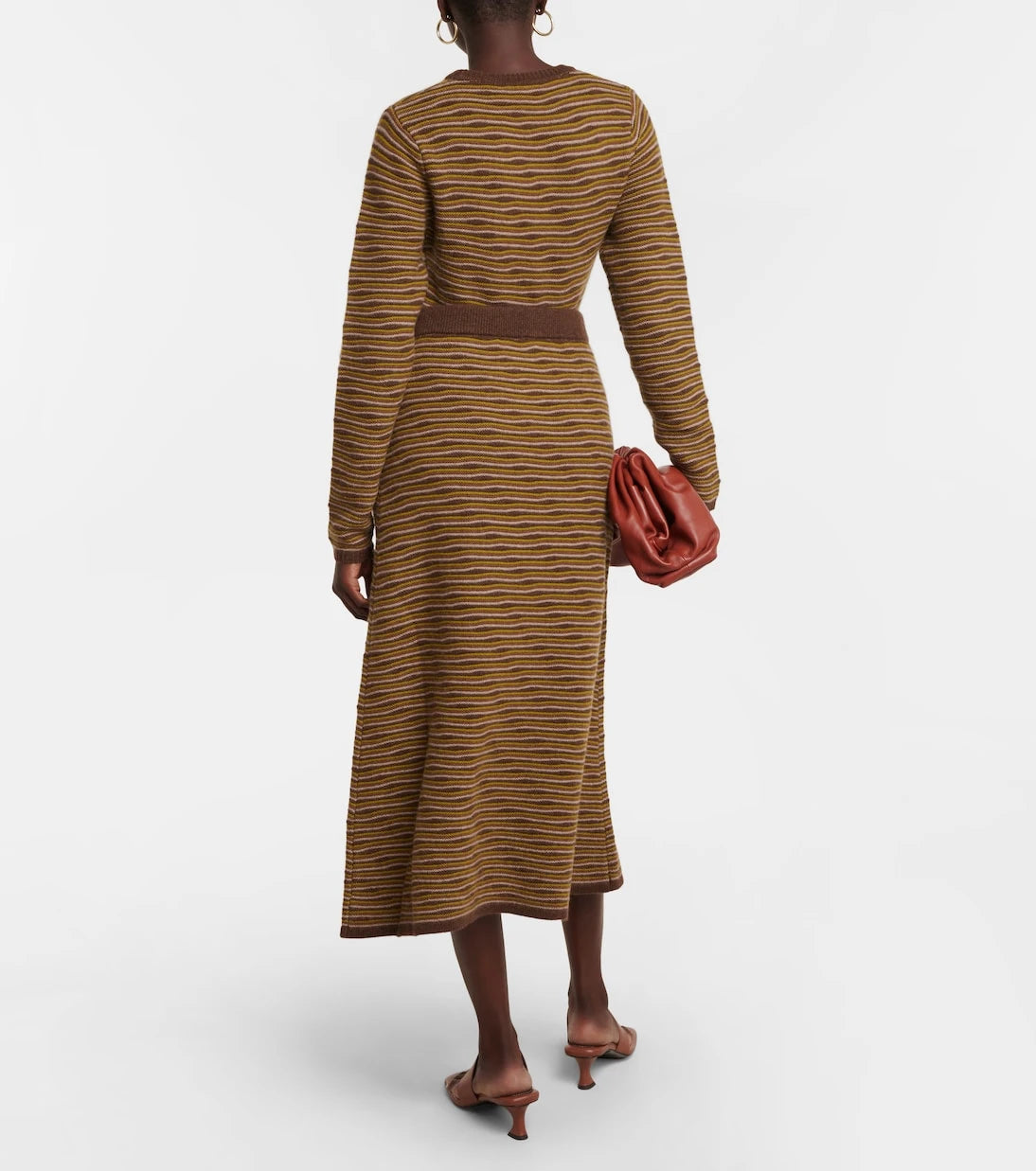 CO - Striped cashmere midi skirt