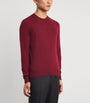 Isaia Red Cashmere Crew-Neck Sweater