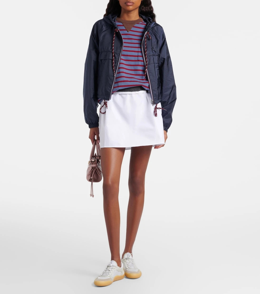 Prada - Speedrock leather-trimmed sneakers