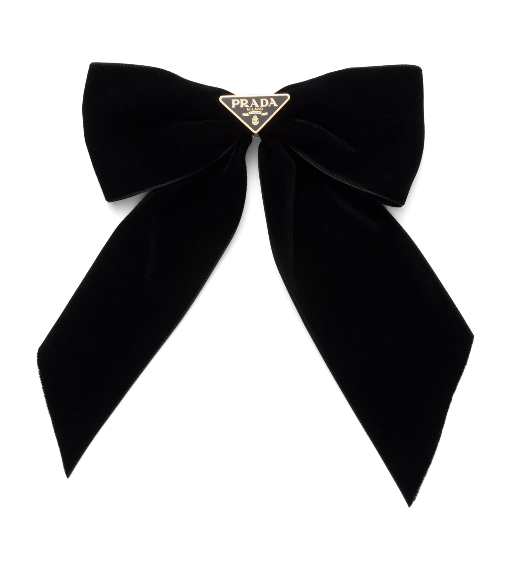 Prada Black Velvet Bow Hair Clip