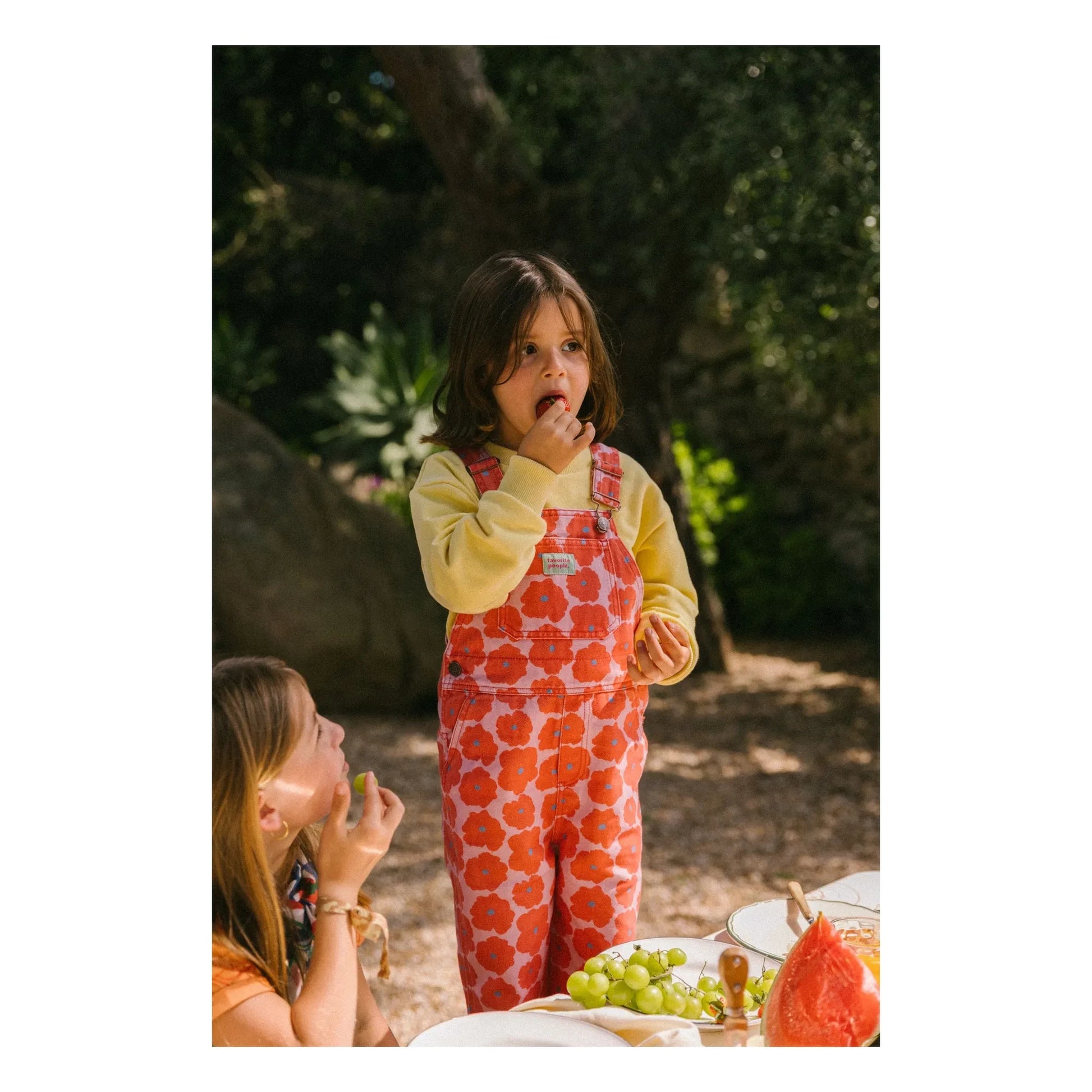 Favorite People - Napoli floral dungarees | Red