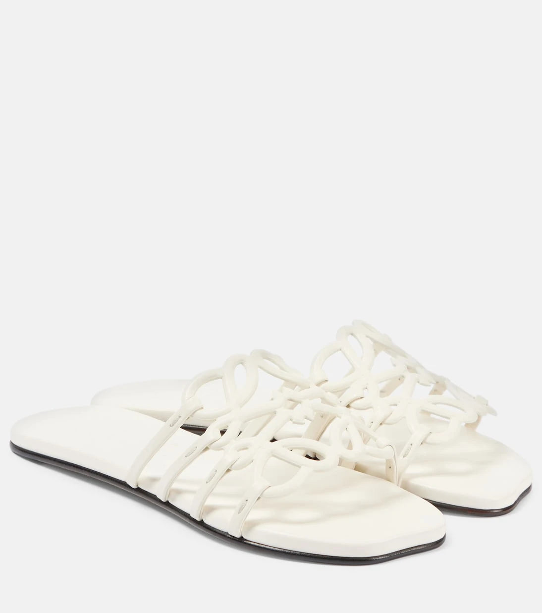 Loewe - Petal Anagram leather slides