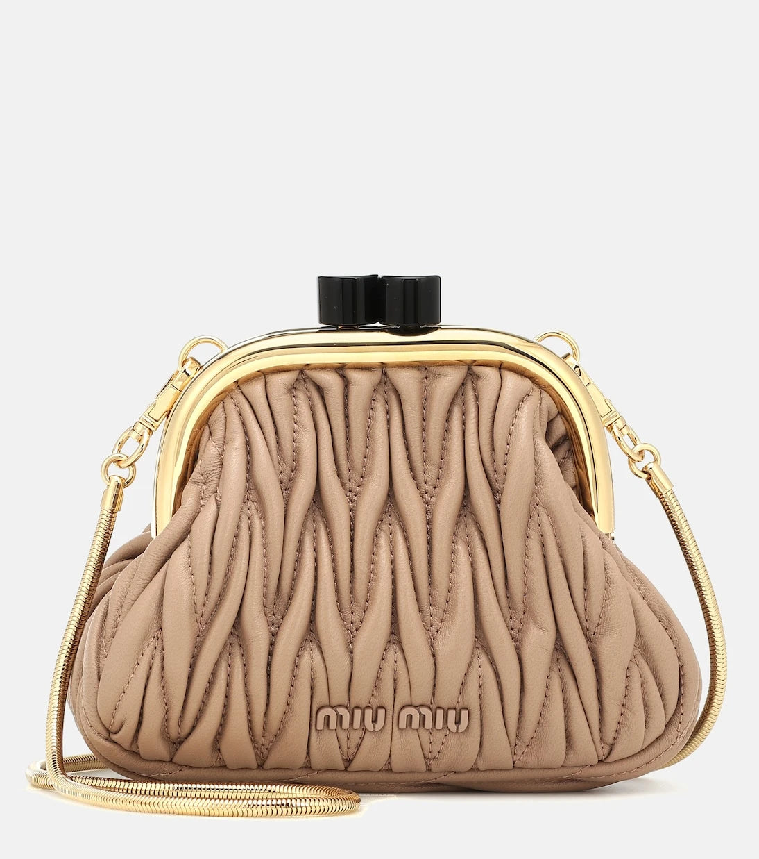 Miu Miu - Miu Belle Mini matelassé leather clutch