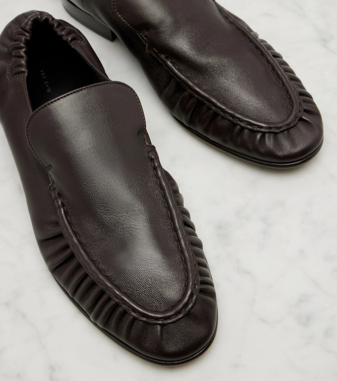 The Row - Soft ruched leather loafers
