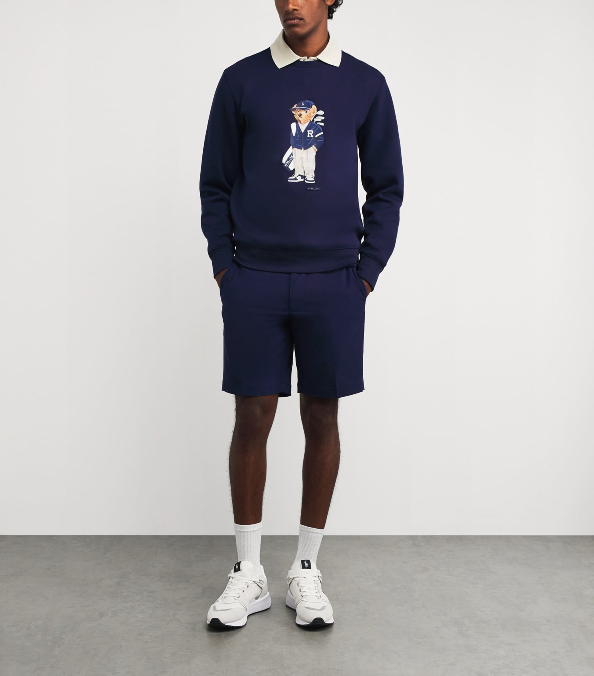 Cotton-Blend Performance Polo Bear Sweatshirt
