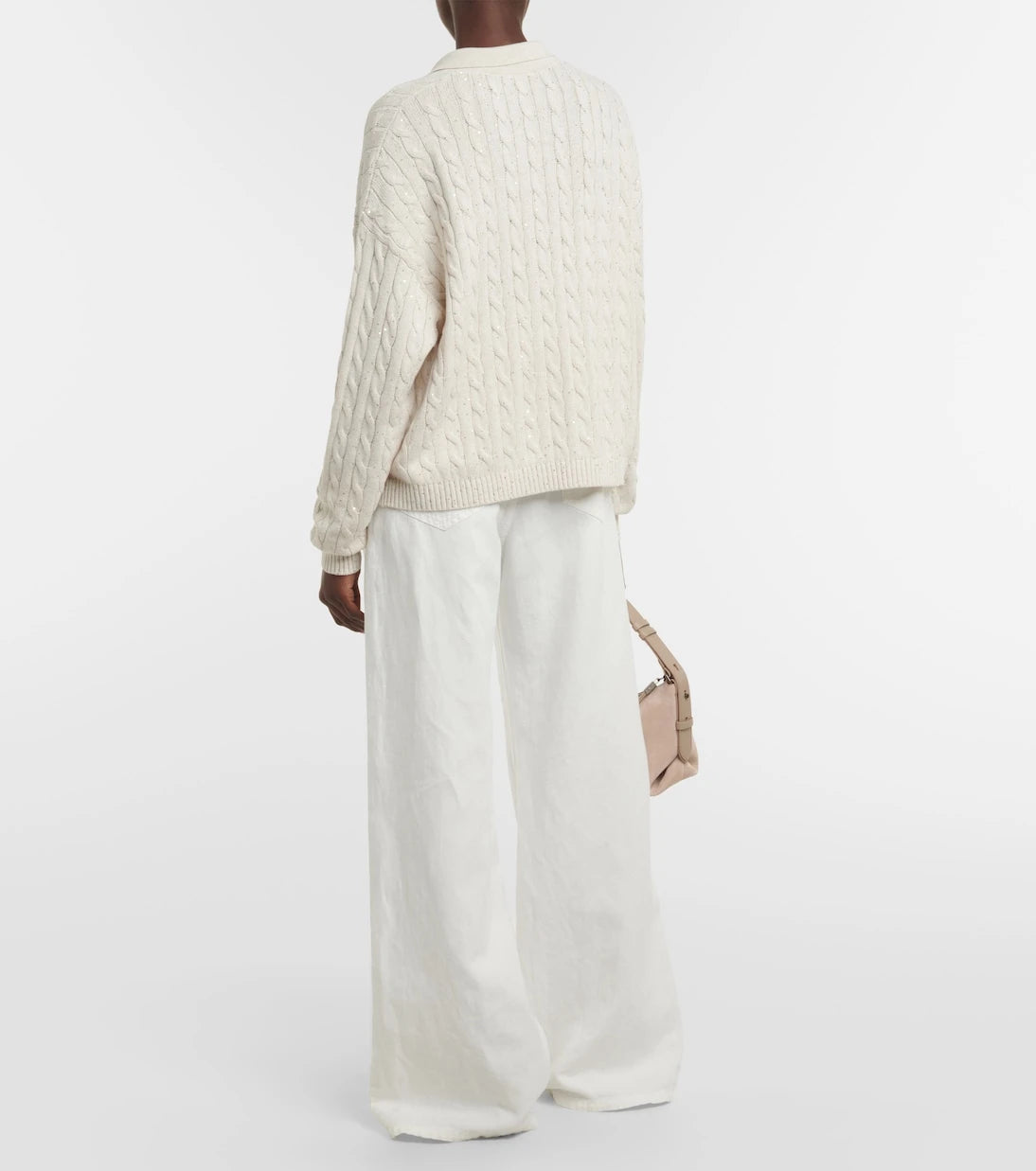 Brunello Cucinelli - Cable-knit cotton-blend polo sweater