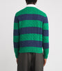 Polo Ralph Lauren Multi Wool-Blend Stripe Cable-Knit Rugby Sweater