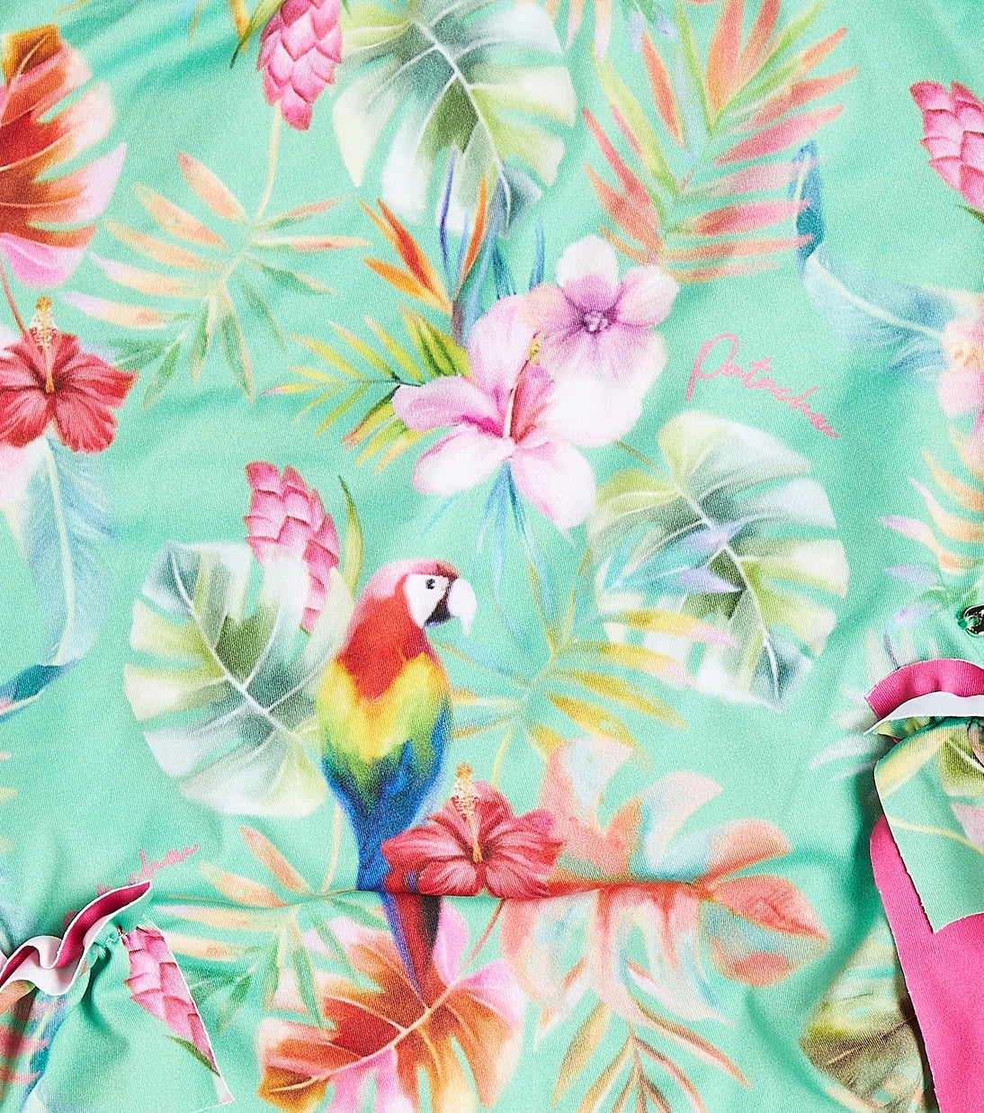 Patachou - Ruffled floral swimsuit