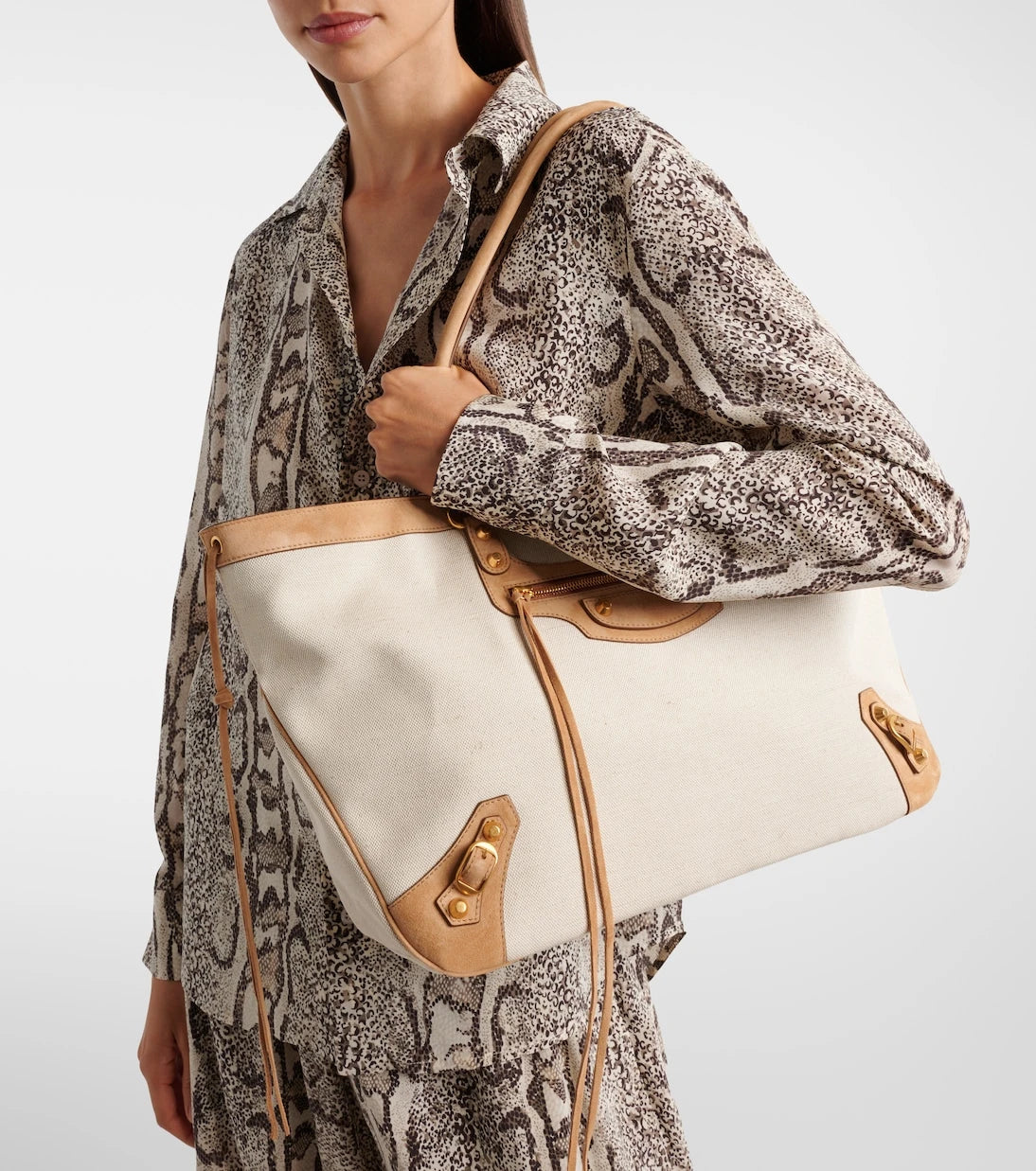 Balenciaga - Le City Beach Medium canvas tote bag