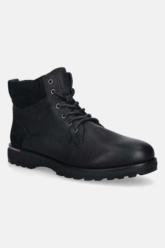 Кожени обувки Tommy Hilfiger CORPORATE W LTH LACE BOOT