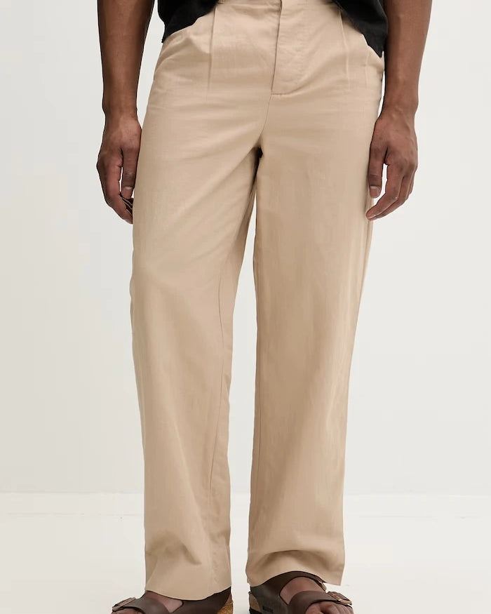 AllSaints erkek keten chino pantolon ROLAND
