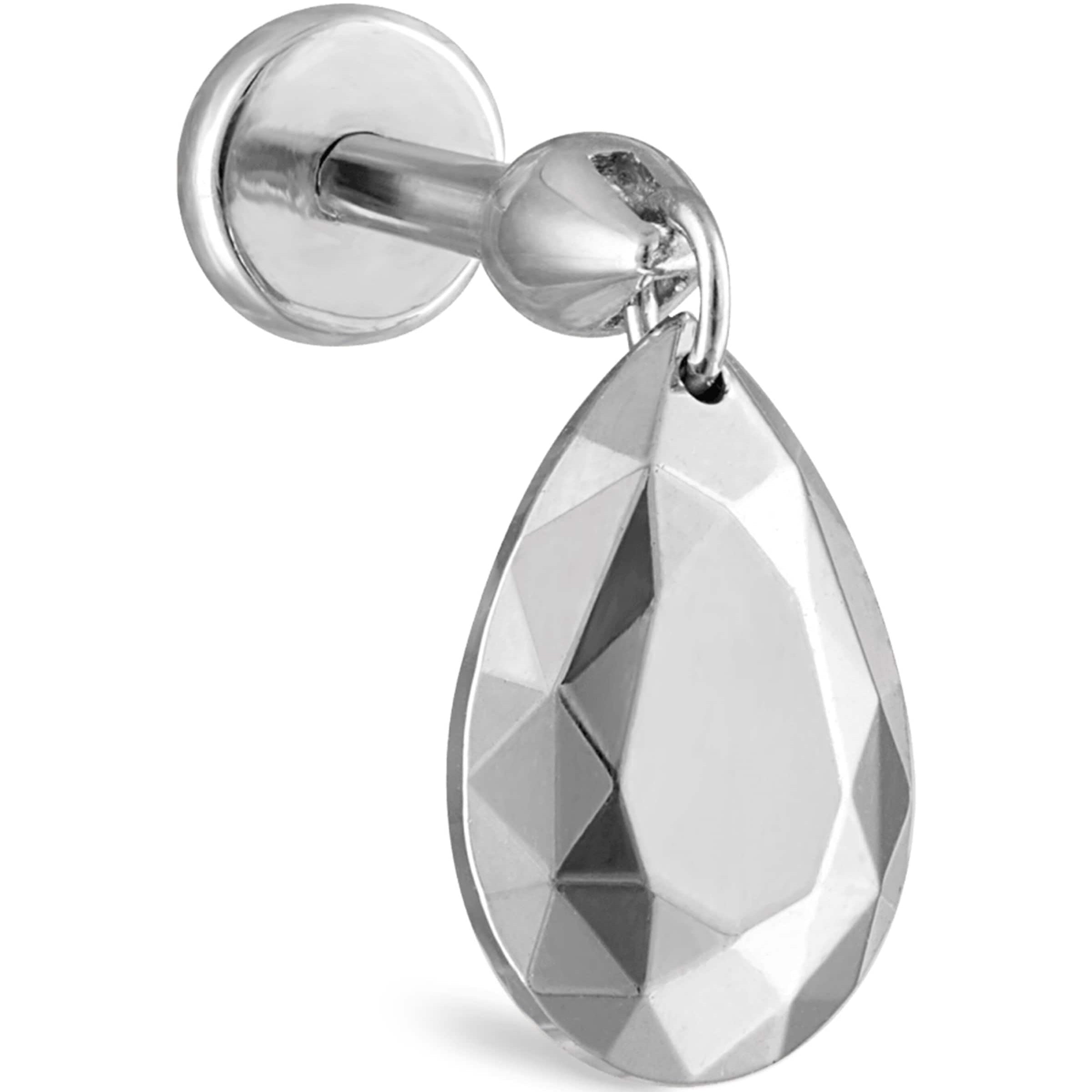 Maria Tash Faceted Pear Threaded Charm Earring (7.5mm)