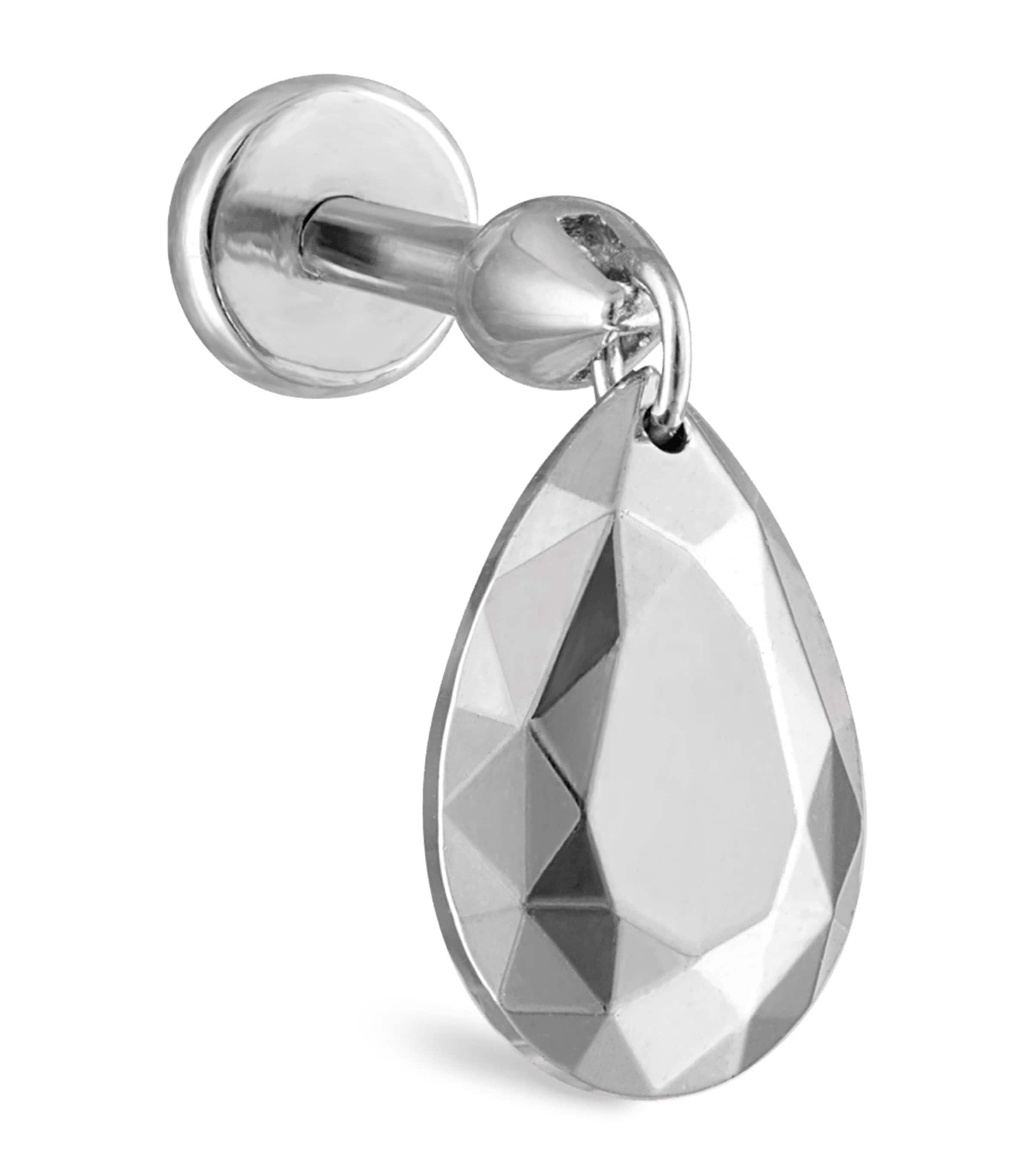 Maria Tash Faceted Pear Threaded Charm Earring (7.5mm)