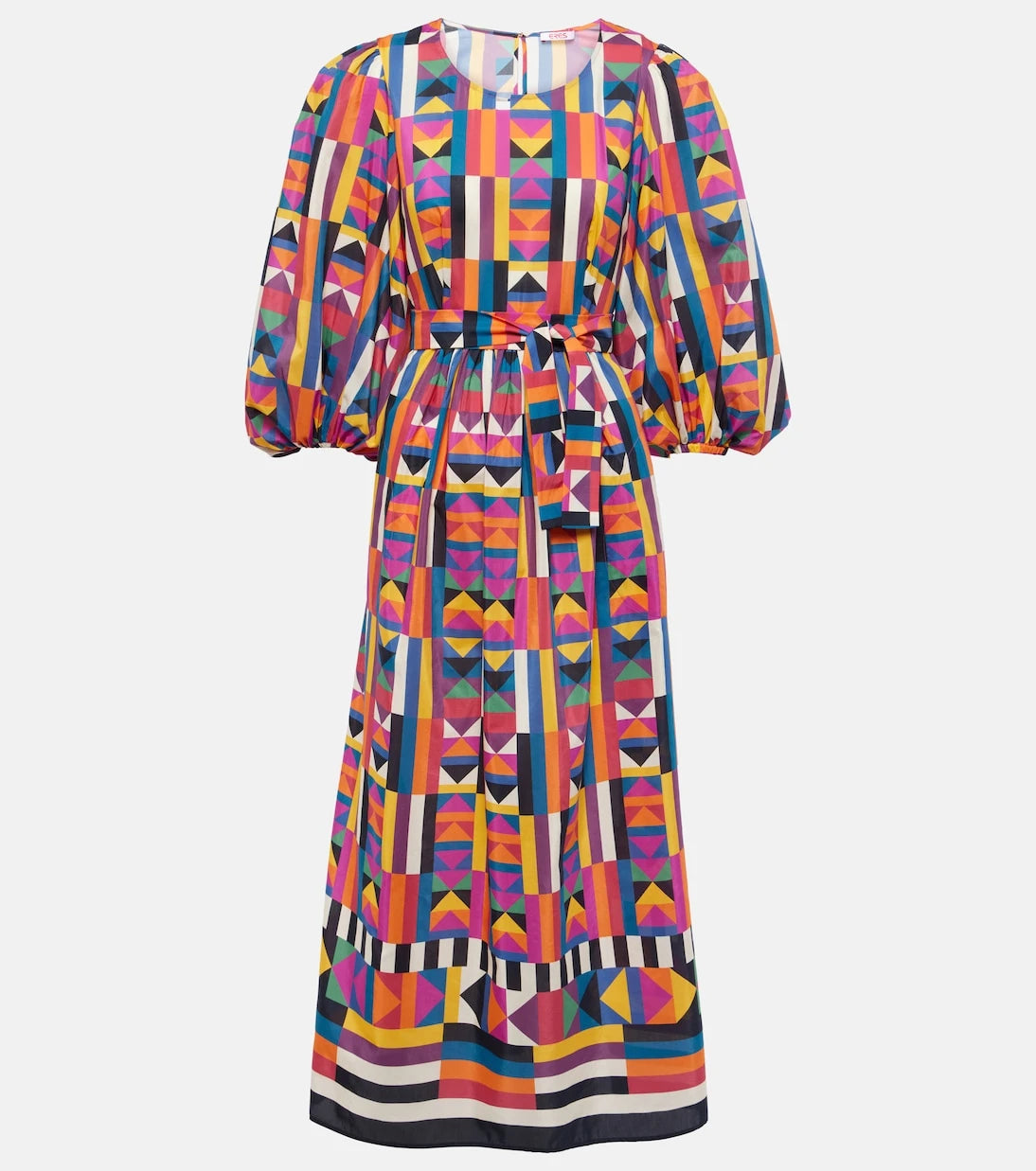 Eres - Multiple printed cotton and silk midi dress