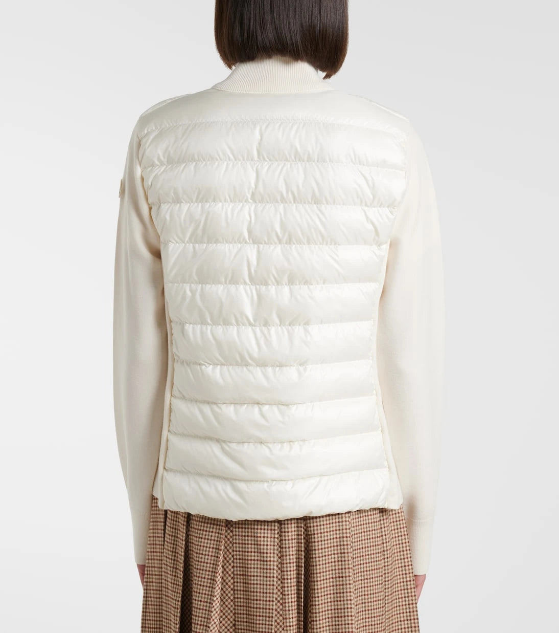 Moncler - Down-paneled virgin wool cardigan