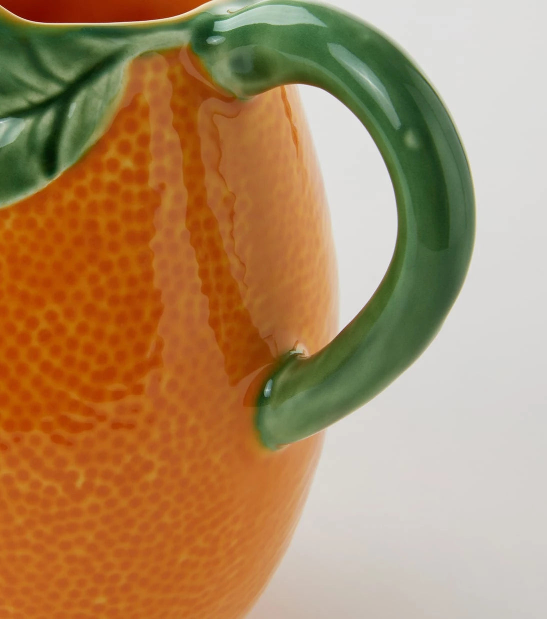 Bordallo Pinheiro - Orange earthenware jug