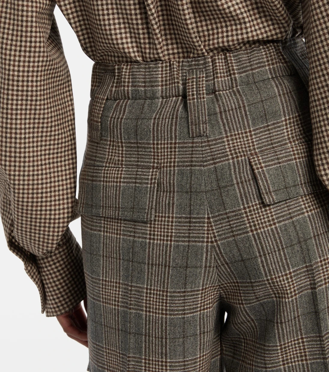 Brunello Cucinelli - Checked virgin wool shorts
