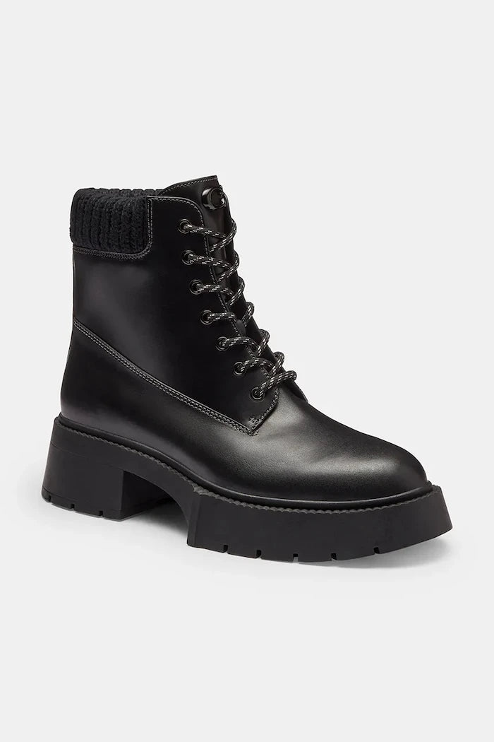 Coach Leah Platform Deri Botlar
