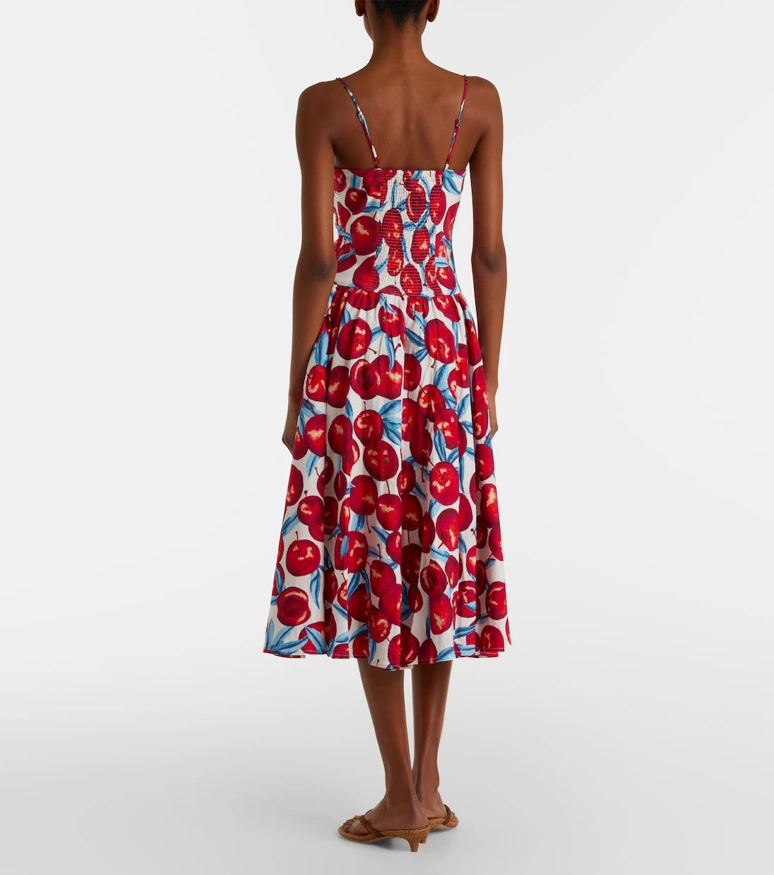 Farm Rio - Printed linen-blend midi dress