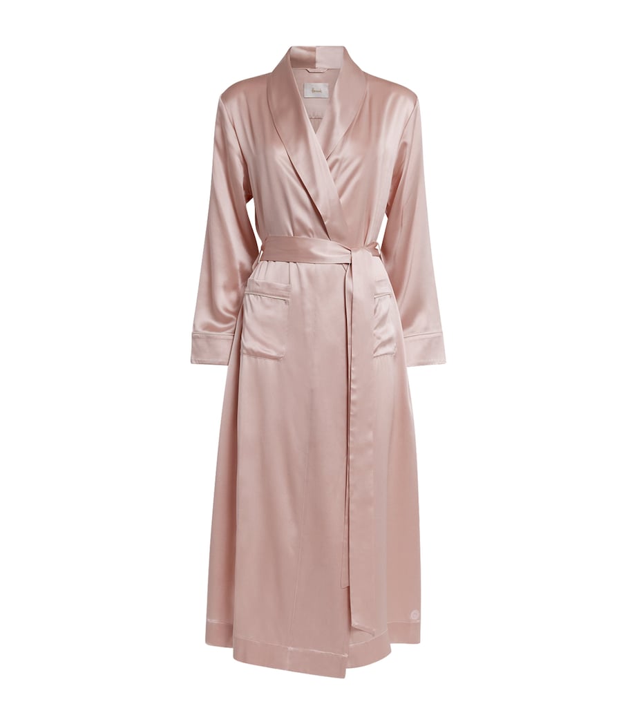 Pink Silk Satin Robe