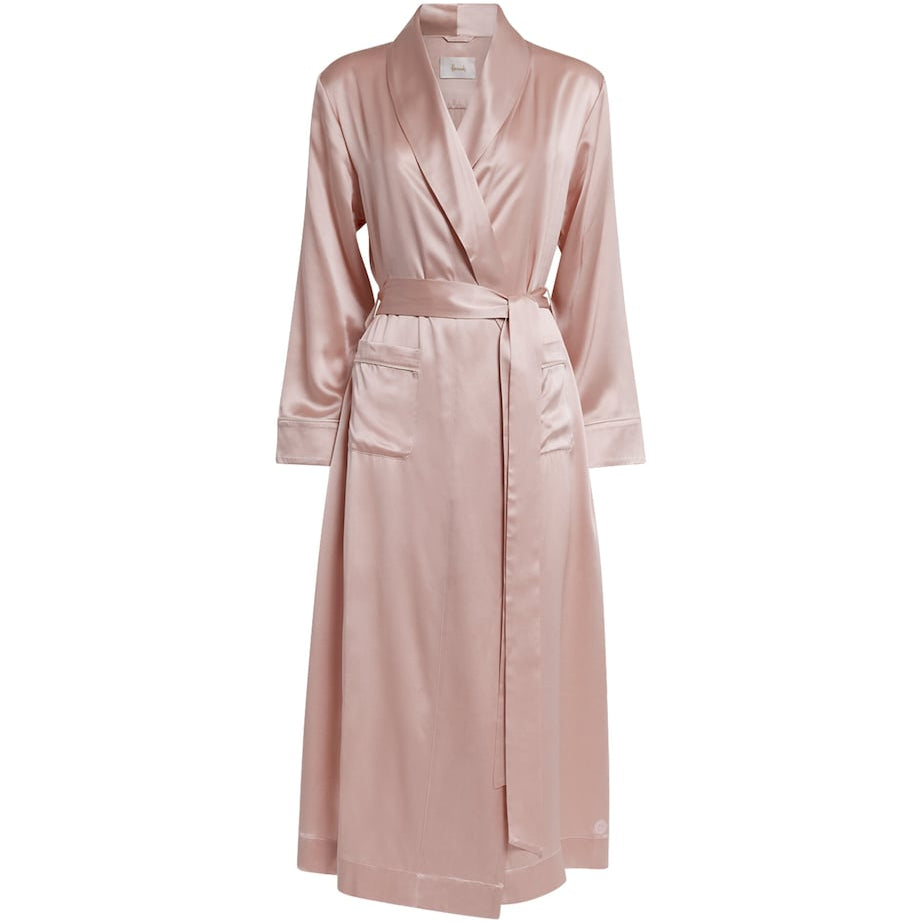 Pink Silk Satin Robe