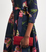 Carolina Herrera Navy Silk Floral Trench Gown
