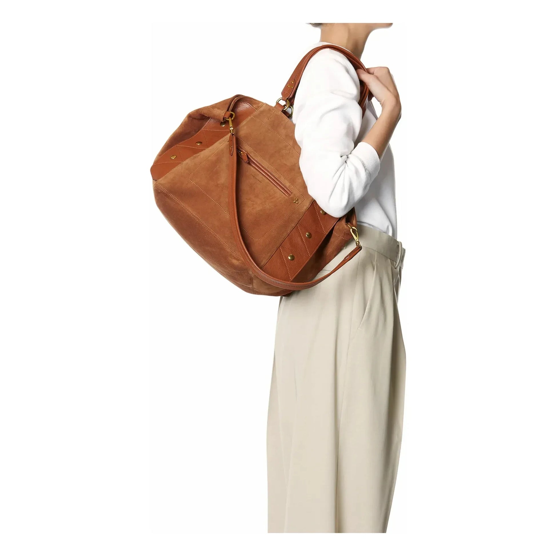 Jérôme Dreyfuss - Roger bag Velvet crust | Caramel